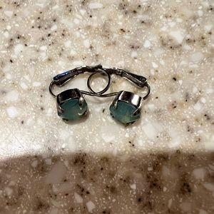 Teal Sabika London Drop Earrings